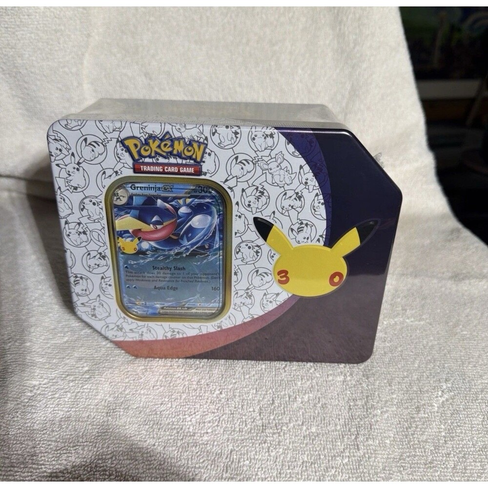 New Pokemon TCG 30th Anniversary Celebrations Greninja ex tin - In Hand